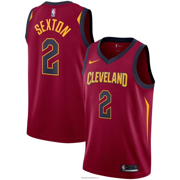 NBA 00F2L3365 cleveland cavaliers collin sexton nike wine swingman maglia
