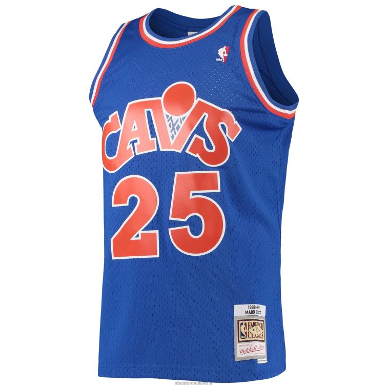 NBA 00F2L3369 cleveland cavaliers mark price mitchell & ness blue 1988-89 hardwood classics maglia swingman