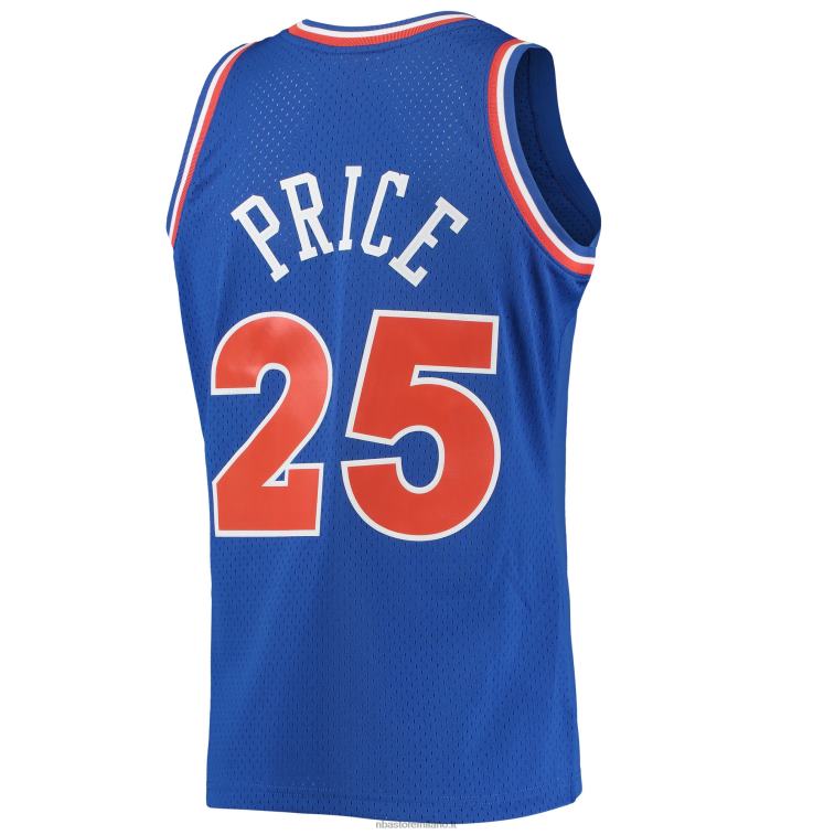 NBA 00F2L3369 cleveland cavaliers mark price mitchell & ness blue 1988-89 hardwood classics maglia swingman