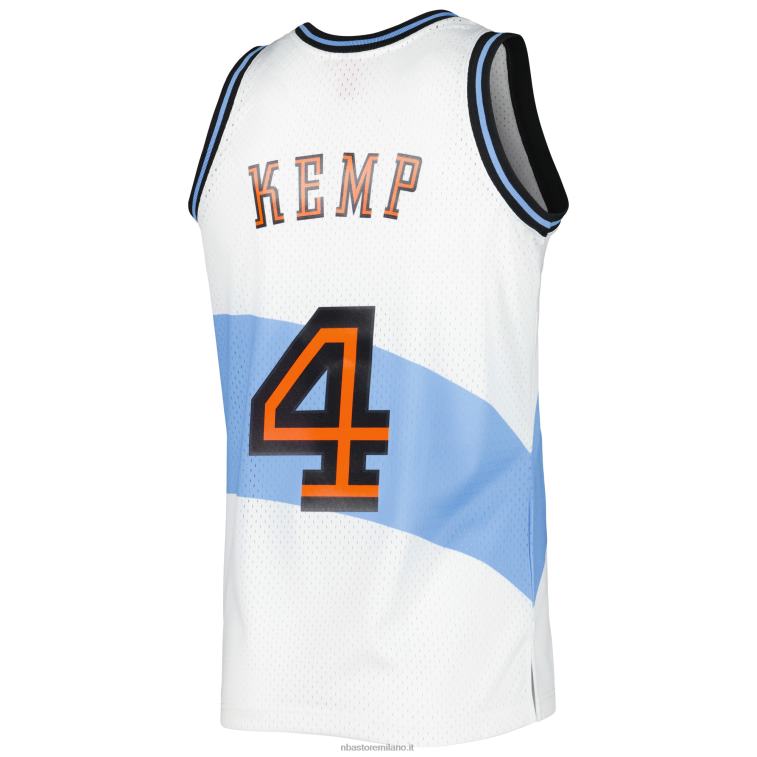 NBA 00F2L4311 mitchell & ness shawn kemp bianco cleveland cavaliers hardwood classici maglia swingman