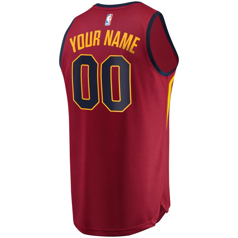 NBA 00F2L4732 cleveland cavaliers maroon finale 2018 legato fast break maglia replica personalizzata