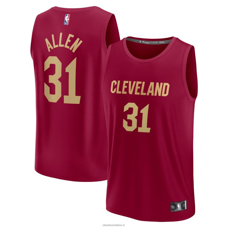 NBA 00F2L5040 Maglia cleveland cavaliers jarrett allen wine replica fast break