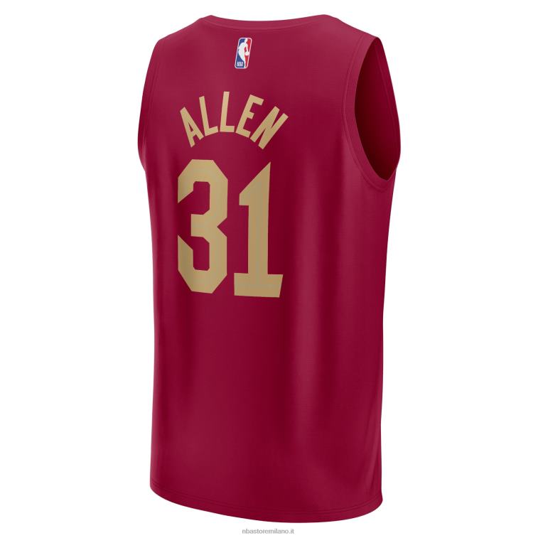 NBA 00F2L5040 Maglia cleveland cavaliers jarrett allen wine replica fast break