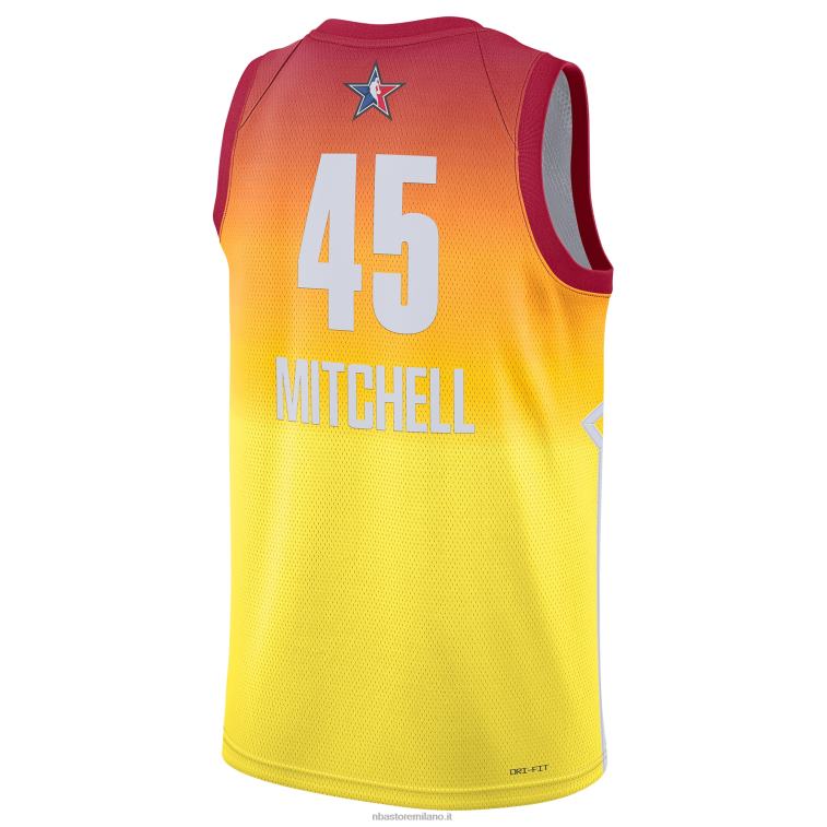 NBA 00F2L6268 donovan mitchell jordan marca arancione all-star gioco swingman jersey