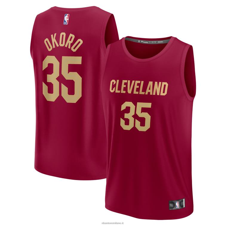 NBA 00F2L7497 cleveland cavaliers isaac okoro vino maglia replica fast break