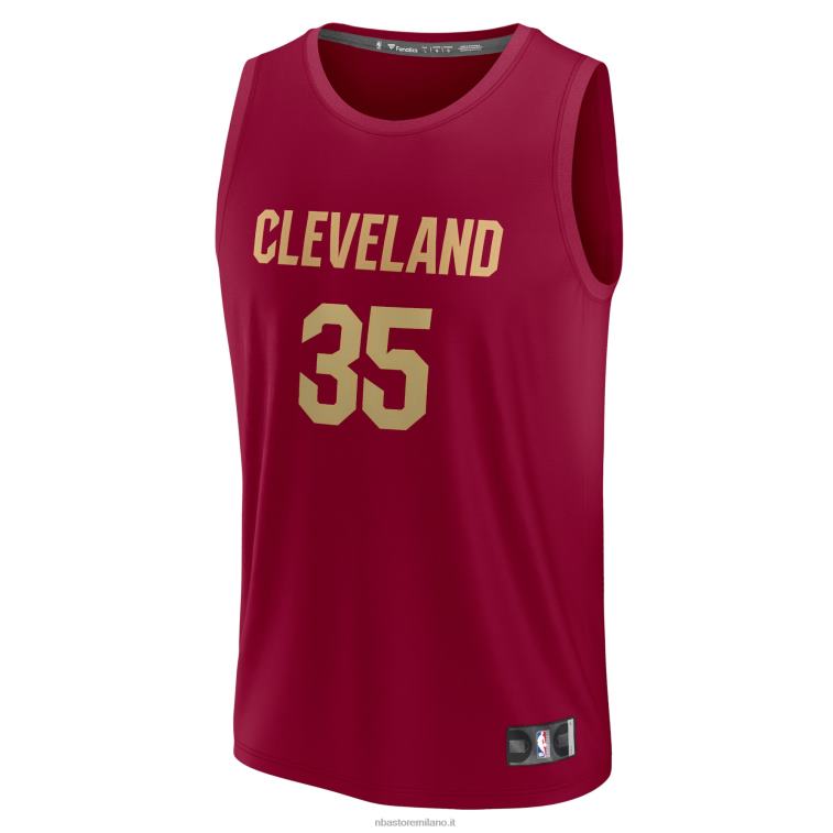 NBA 00F2L7497 cleveland cavaliers isaac okoro vino maglia replica fast break