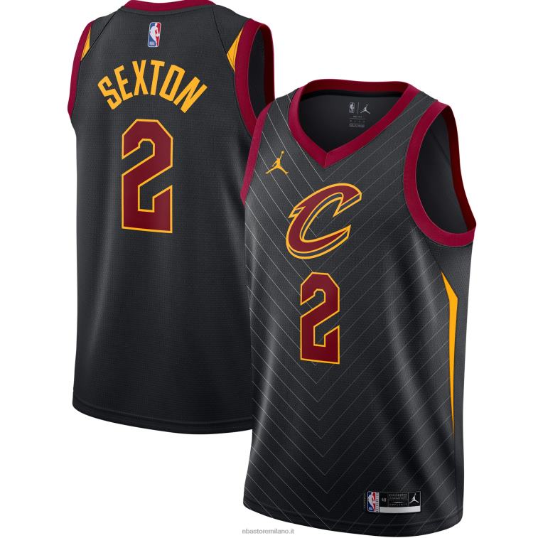 NBA 00F2L7738 cleveland cavaliers collin sexton jordan maglia swingman nera marca