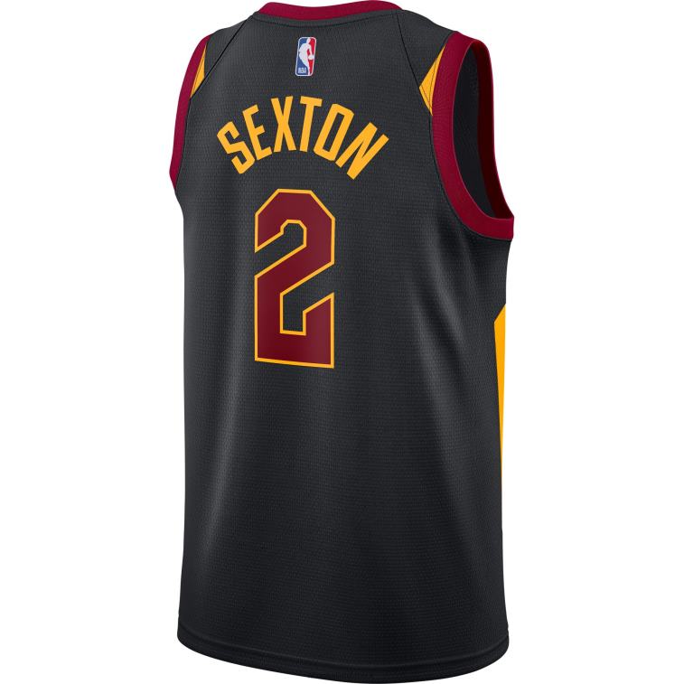 NBA 00F2L7738 cleveland cavaliers collin sexton jordan maglia swingman nera marca