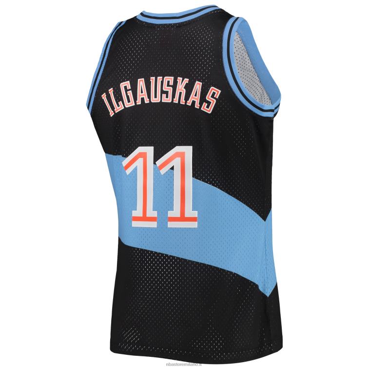 NBA 00F2L887 cleveland cavaliers zydrunas ilgauskas mitchell & ness black hardwood classics maglia swingman