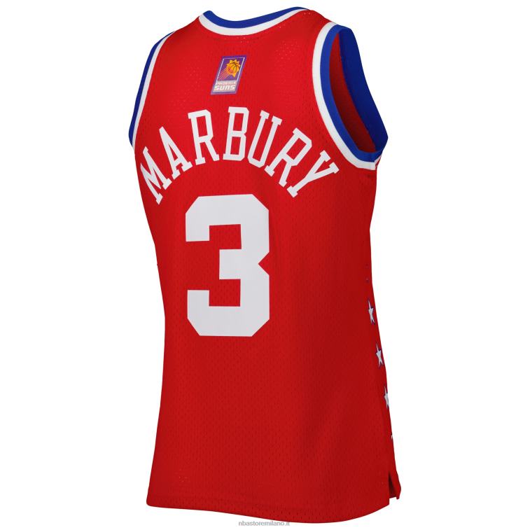 NBA 00F2L4794 western conference stephon marbury mitchell & ness maglia rossa 2003 all star game swingman