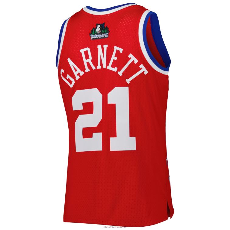 NBA 00F2L624 western conference kevin garnett mitchell & ness maglia rossa 2003 all star game swingman