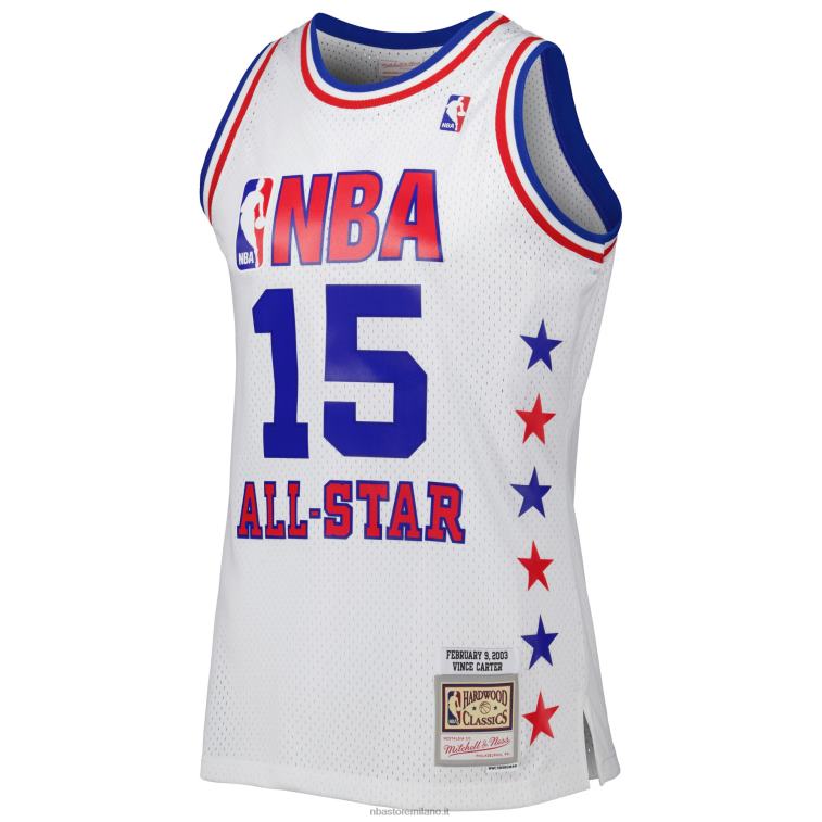 NBA 00F2L1274 Eastern Conference Vince Carter Mitchell & Ness White 2003 All Star Game Maglia Swingman