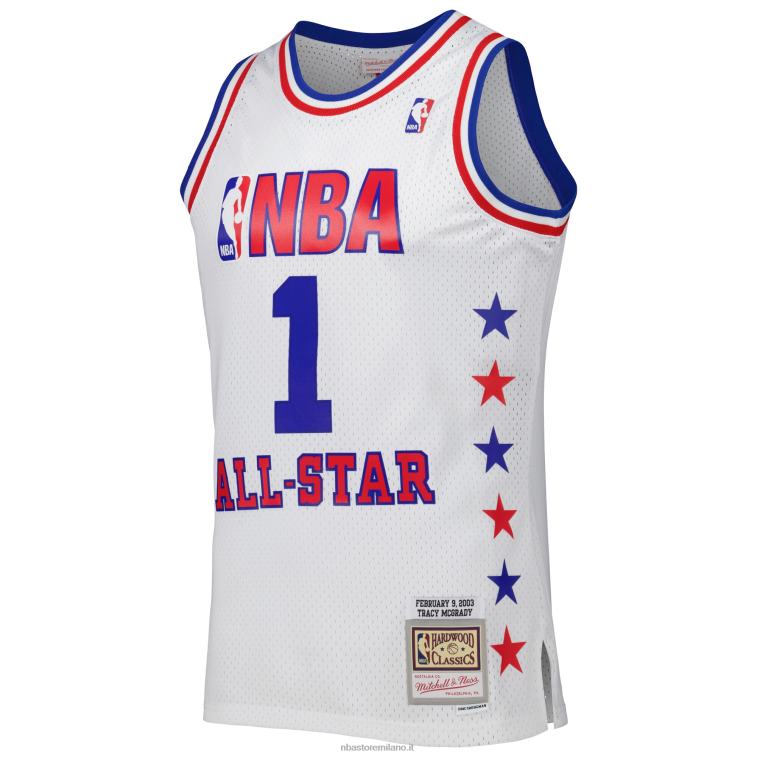 NBA 00F2L1786 Eastern conference tracy mcgrady mitchell & ness bianco 2003 all star game maglia swingman