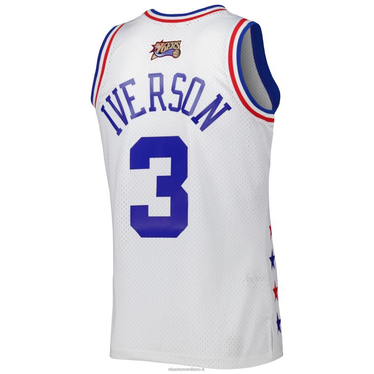 NBA 00F2L191 Eastern Conference Allen Iverson Mitchell & Ness Maglia Bianca 2003 All Star Game Swingman