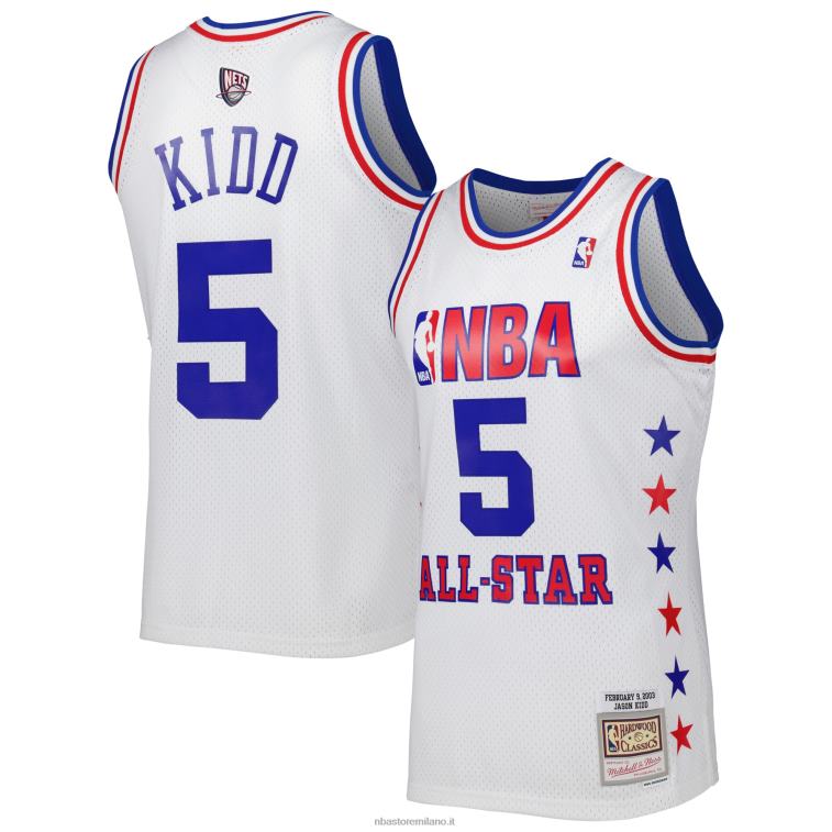 NBA 00F2L2889 Eastern Conference Jason Kid D Mitchell & Ness White 2003 All Star Game Maglia Swingman