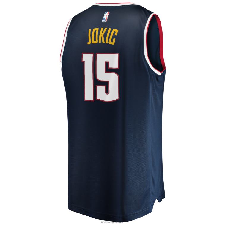NBA 00F2L110 denver nuggets nikola jokic navy maglia da giocatore fast break