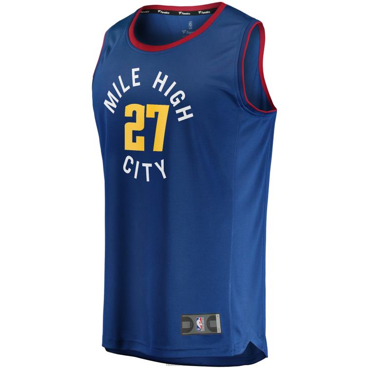NBA 00F2L1469 denver nuggets jamal murray maglia giocatore contropiede blu replica