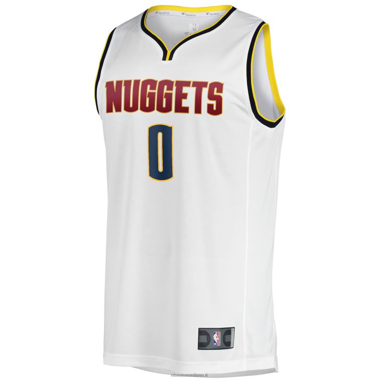 NBA 00F2L2381 denver nuggets christian braun maglia giocatore contropiede bianco