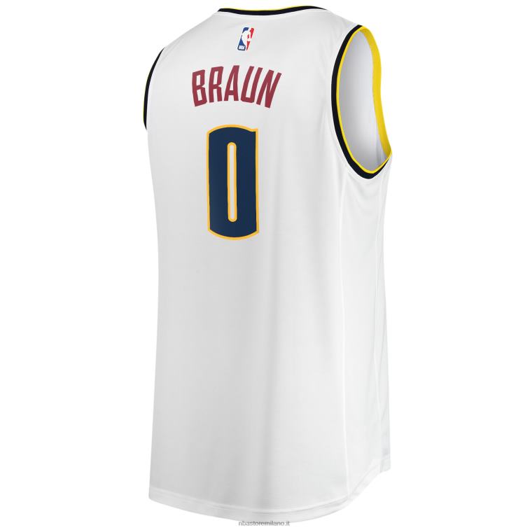 NBA 00F2L2381 denver nuggets christian braun maglia giocatore contropiede bianco