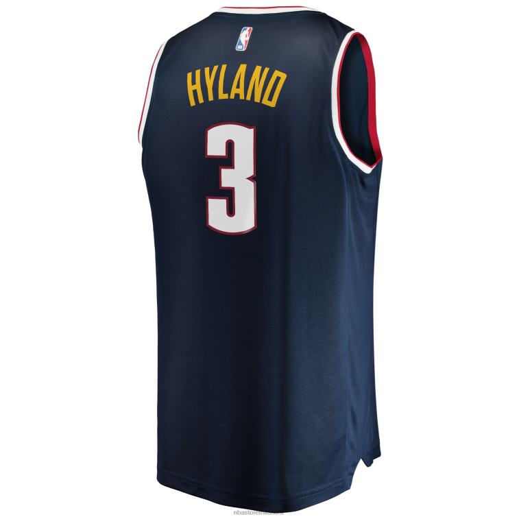 NBA 00F2L2996 maglia denver nuggets ossa hyland navy replica fast break