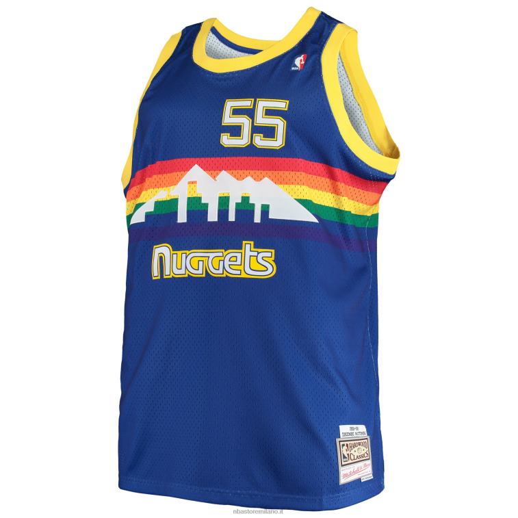 NBA 00F2L3186 denver nuggets dikembe mutombo mitchell & ness royal big & tall maglia classica in legno duro