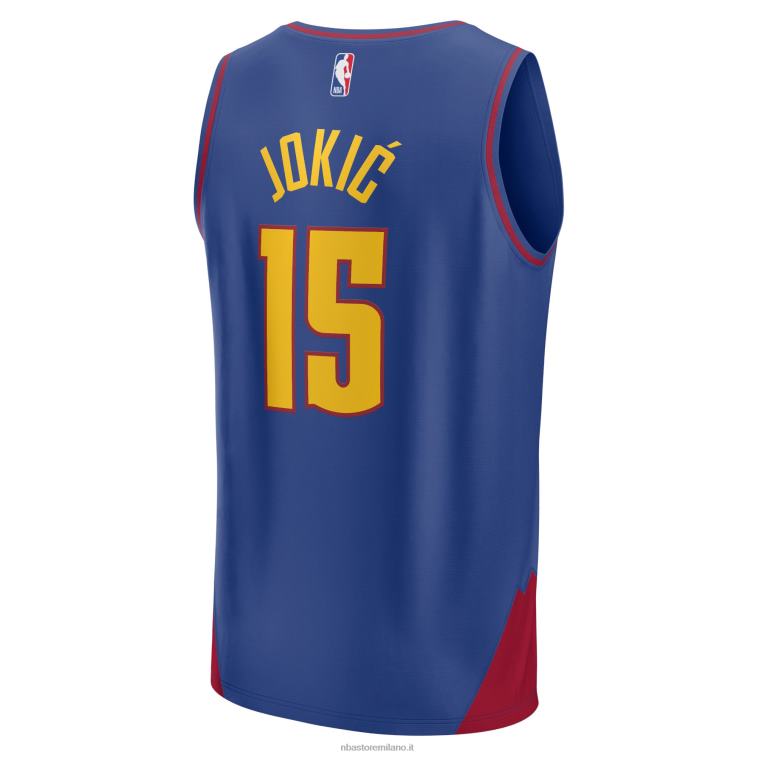 NBA 00F2L385 denver nuggets nikola jokic maglia giocatore contropiede blu