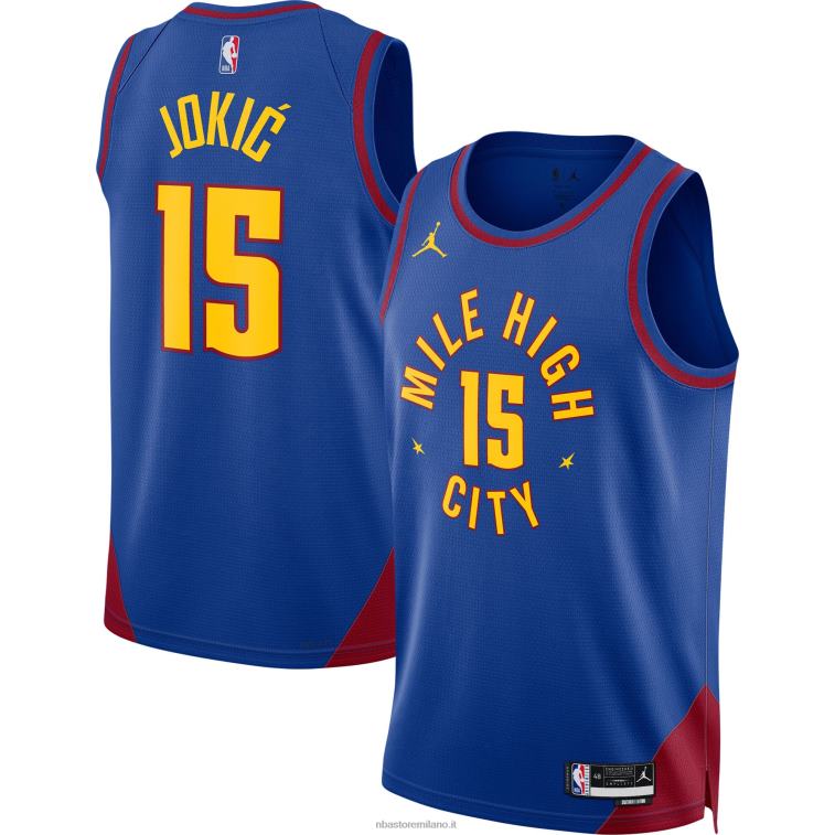 NBA 00F2L459 denver nuggets nikola jokic jordan marca maglia swingman blu