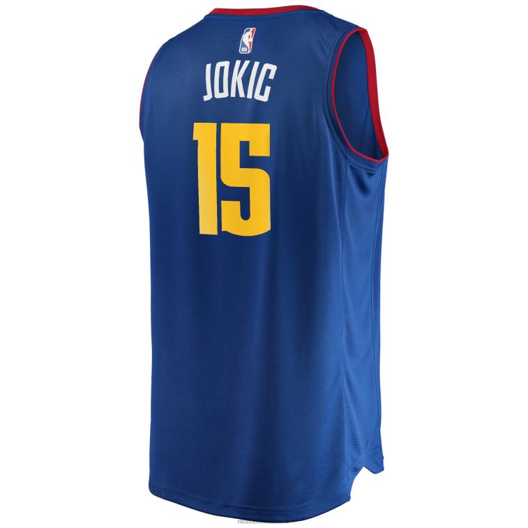 NBA 00F2L5194 denver nuggets nikola jokic maglia blu replica giocatore fast break