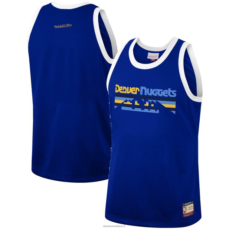 NBA 00F2L6203 maglia denver nuggets mitchell & ness royal hardwood classics team heritage fashion