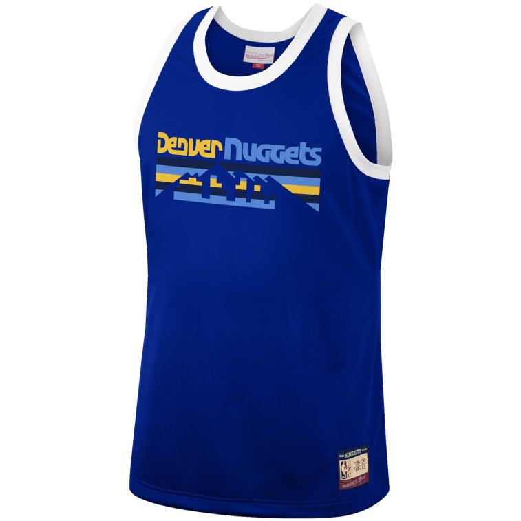 NBA 00F2L6203 maglia denver nuggets mitchell & ness royal hardwood classics team heritage fashion