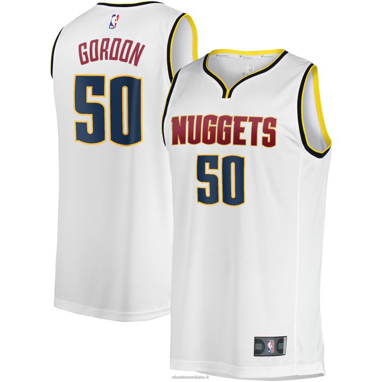 NBA 00F2L6595 denver nuggets aaron gordon maglia giocatore contropiede bianco