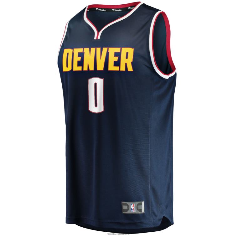 NBA 00F2L702 Denver Nuggets Christian Braun Navy Draft First Round Pick Fast Break Replica Maglia Giocatore