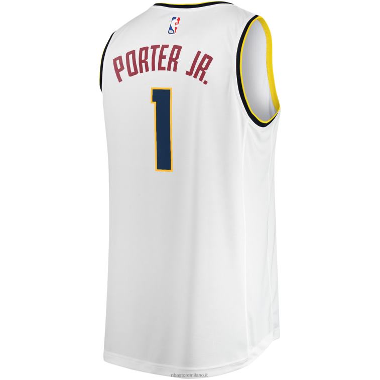 NBA 00F2L7096 denver nuggets michael porter jr. maglia bianca giocatore contropiede