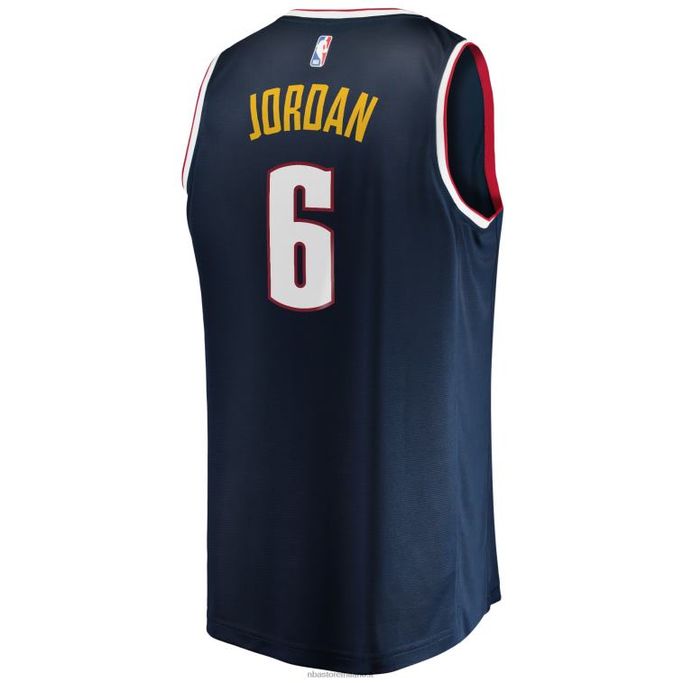NBA 00F2L7170 denver nuggets deandre jordan maglia giocatore contropiede navy