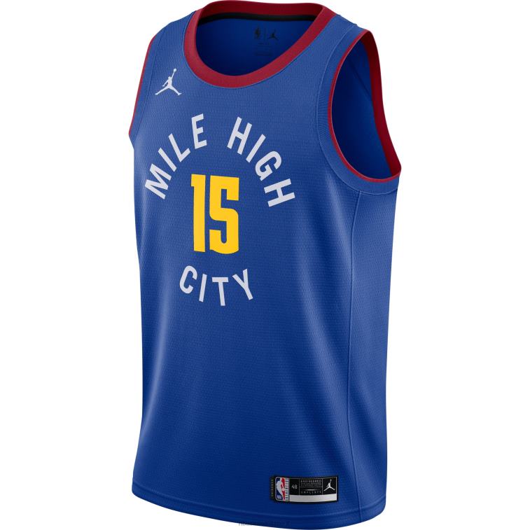 NBA 00F2L7776 denver nuggets nikola jokic jordan marca maglia swingman blu