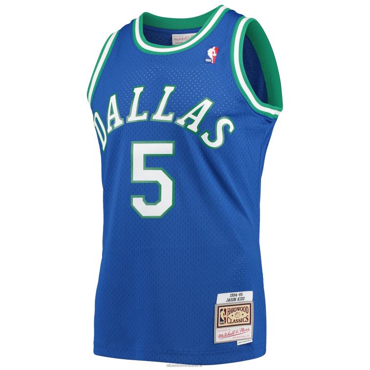 NBA 00F2L1071 dallas mavericks jason kid d mitchell & ness blue hardwood classics maglia giocatore swingman