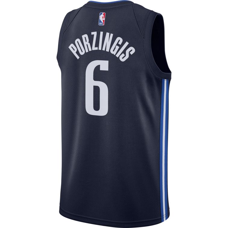 NBA 00F2L15715 dallas mavericks kristaps porzingis jordan maglia swingman blu navy