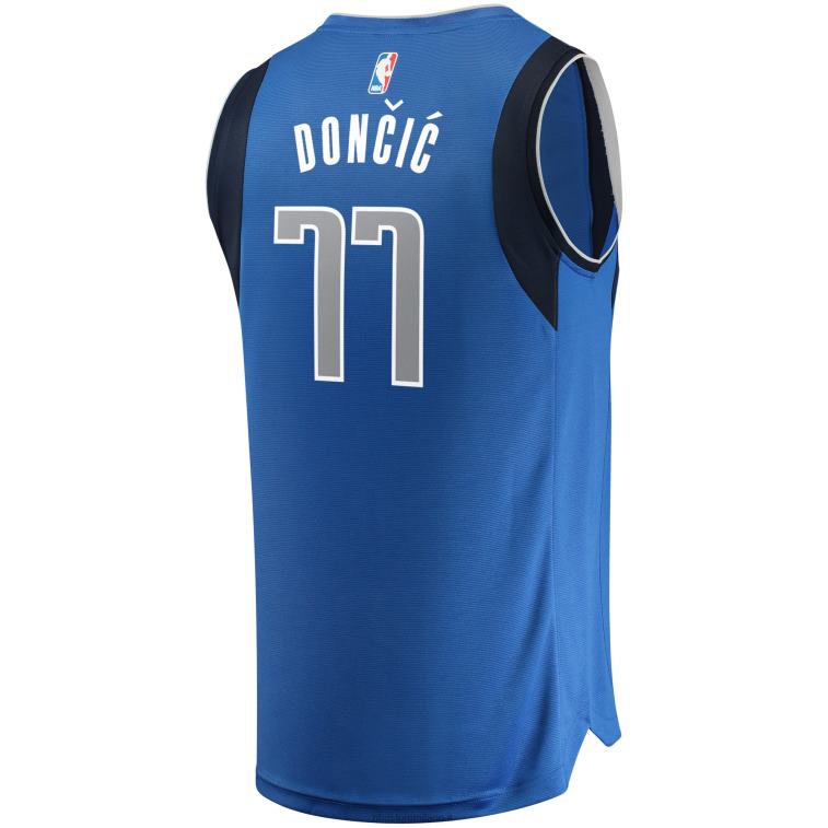 NBA 00F2L208 dallas mavericks luka doncic maglia blu fast break replica