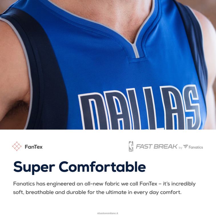 NBA 00F2L208 dallas mavericks luka doncic maglia blu fast break replica