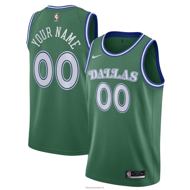 NBA 00F2L229 maglia personalizzata Dallas Mavericks Nike Green Hardwood Classics Swingman