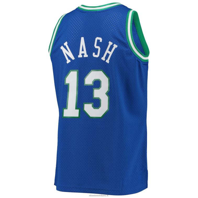 NBA 00F2L2329 dallas mavericks steve nash mitchell & ness blue hardwood classics maglia swingman