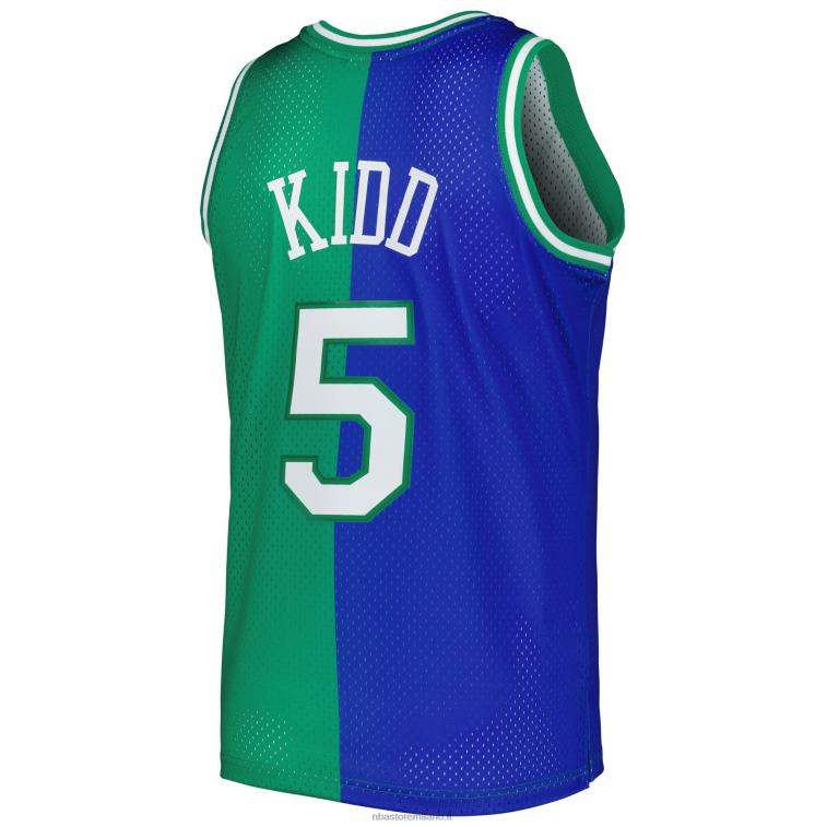 NBA 00F2L3654 dallas mavericks jason kid d mitchell & ness blue/green hardwood classics split swingman jersey