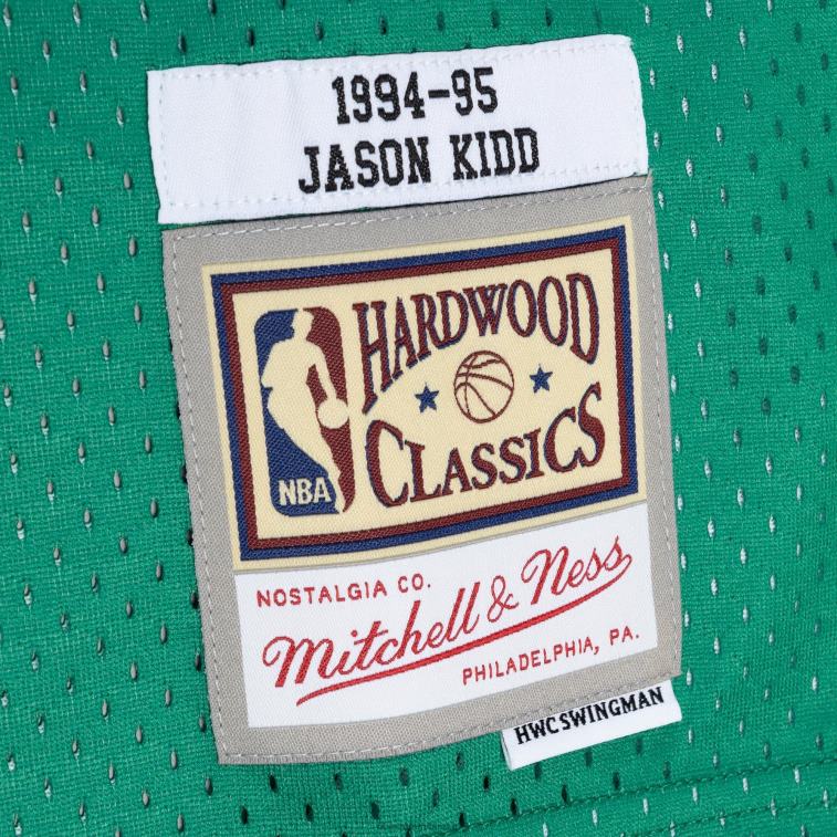 NBA 00F2L3654 dallas mavericks jason kid d mitchell & ness blue/green hardwood classics split swingman jersey