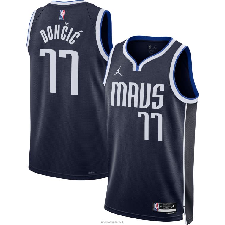 NBA 00F2L53 dallas mavericks luka doncic jordan marca maglia swingman navy