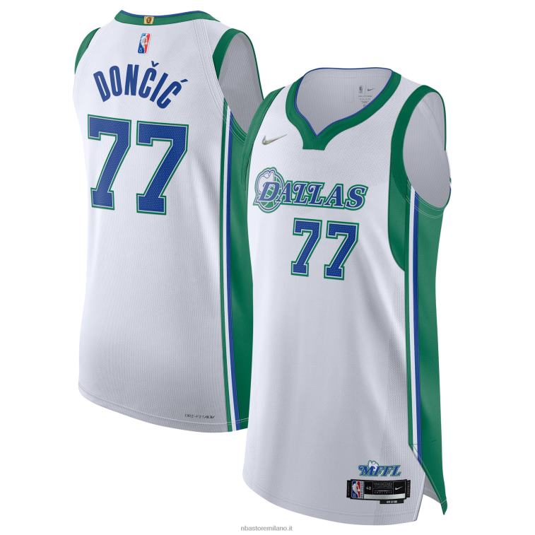 NBA 00F2L5826 dallas mavericks luka doncic nike maglia giocatore autentico bianco
