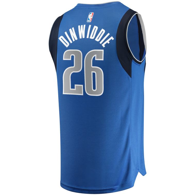 NBA 00F2L5834 Maglia dallas mavericks spencer dinwiddie royal fast break replica