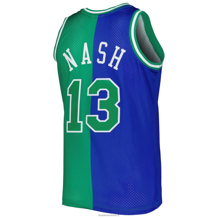 NBA 00F2L5852 dallas mavericks steve nash mitchell & ness blue/green hardwood classics split swingman jersey