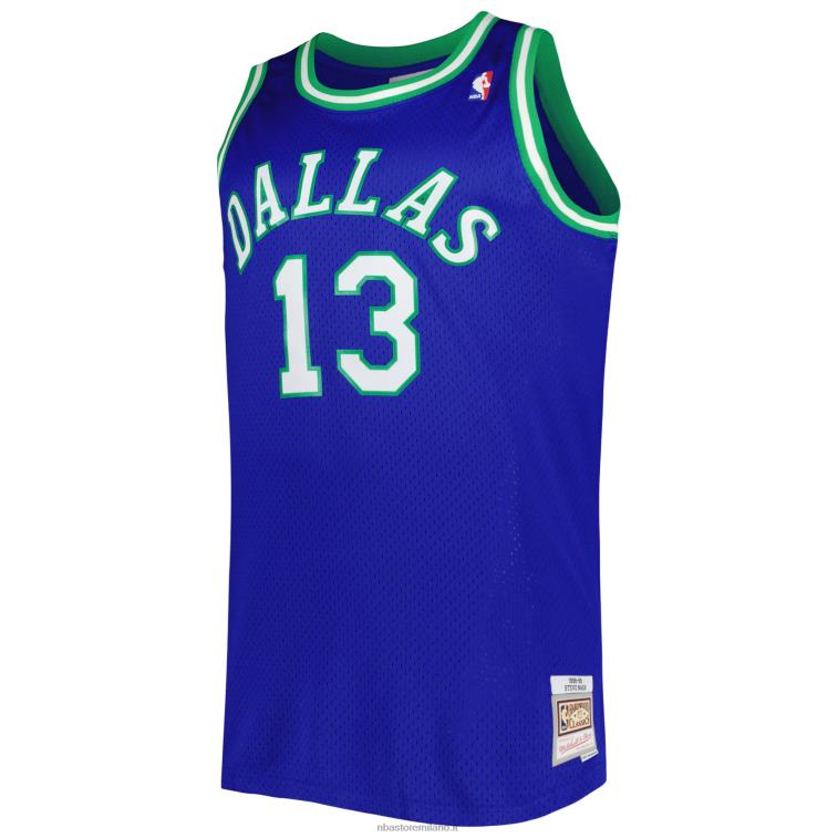 NBA 00F2L6705 dallas mavericks steve nash mitchell & ness maglia swingman blue big & tall hardwood classics