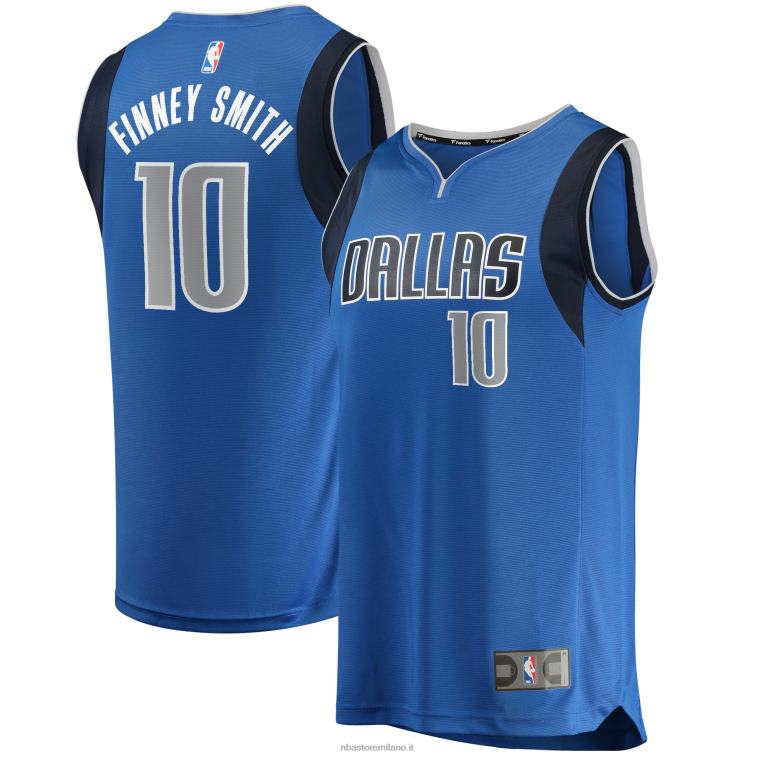 NBA 00F2L6908 Dallas Mavericks Dorian Finney-Smith maglia replica fast break blu