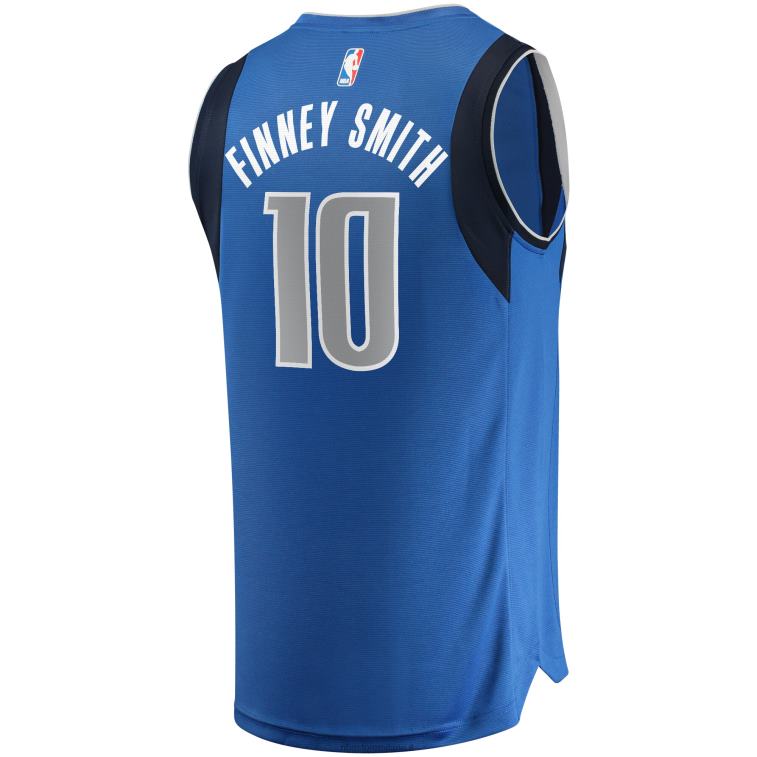 NBA 00F2L6908 Dallas Mavericks Dorian Finney-Smith maglia replica fast break blu